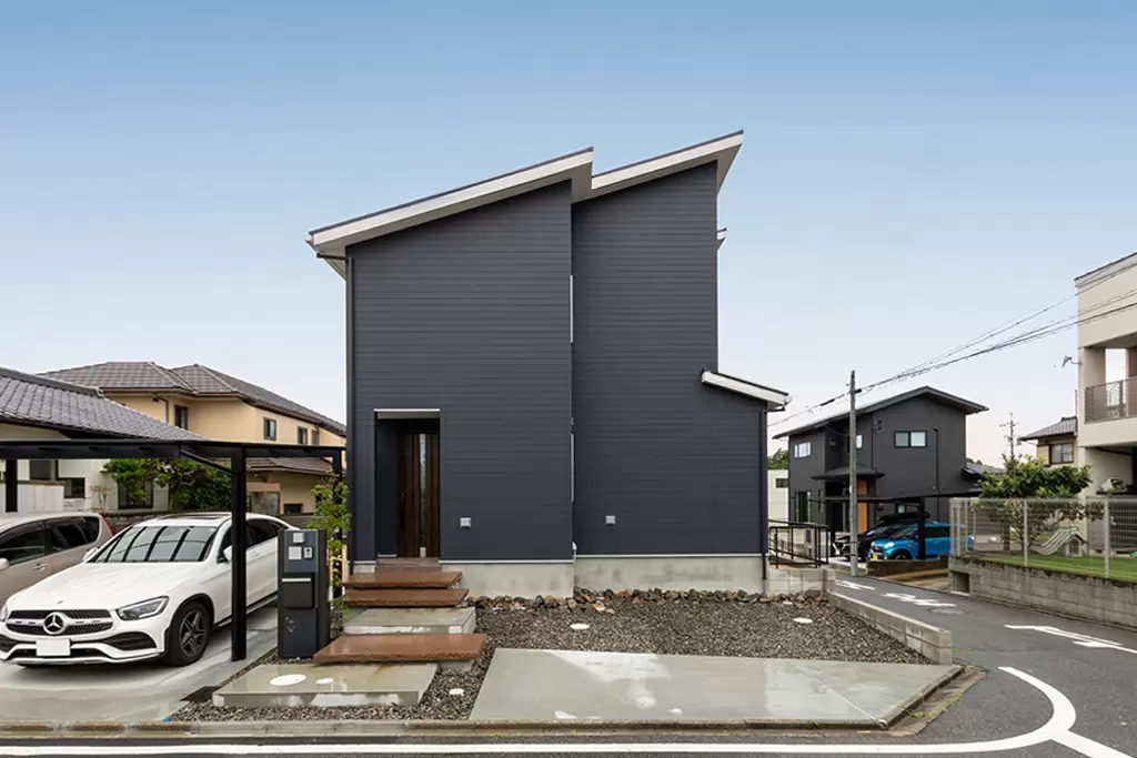 空間を楽しむスキップフロアのある家