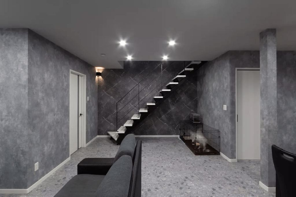 間接照明を利用して奥行きを演出する